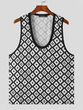 Ceekoo Mens Fashion U-Print Sleeveless Tank