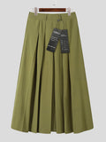 Ceekoo Mens Pleated Loose Long Skirts