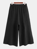 Ceekoo Mens Plain Solid Color Loose Baggy Wide Leg Pants