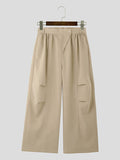 Ceekoo Mens Casual Pleated Wide Leg Cargo Pant