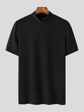 Ceekoo Solid Short Sleeve Half Collar T-shirt