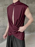 Ceekoo Mens New Chinese Style Stand Collar Tank