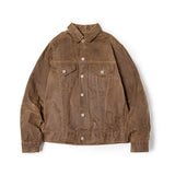 Ceekoo Tooling American Retro Heavy Canvas Oil Wax Men's Coat