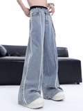 Ceekoo High Street Wide-Leg Pearl Jeans