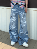 Ceekoo Logo Fun Graffiti Design Jeans