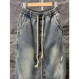 Ceekoo Vintage Washed Straight-leg Jeans