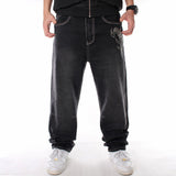 grunge dti Trendy Men's Hip Hop Jeans Hiphop Hip Hop Clothing Washed Loose Skateboard Pants plus Size