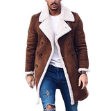 mens fall fashion New Winter Polar Fleece Composite Suede Men's Warm Jacket