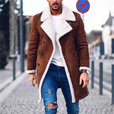 mens fall fashion New Winter Polar Fleece Composite Suede Men's Warm Jacket