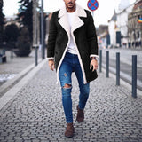 mens fall fashion New Winter Polar Fleece Composite Suede Men's Warm Jacket