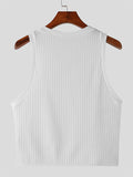 Ceekoo Mens Knitted Ribbed V-Neck Tank