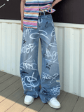 Ceekoo Logo Fun Graffiti Design Jeans