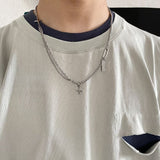 Ceekoo SHURIKEN CROSS CHAIN NECKLACE