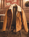 Ceekoo American Retro Corduroy Lamb Wool Padded Men's Coat