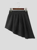 Ceekoo Mens Fashion Metal Buckle Design Midi Skirt