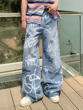 Ceekoo Logo Fun Graffiti Design Jeans