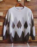 Ceekoo American Snow Mountain Velvet Contrast Color Men's Sweater