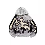 Ceekoo  -   American Style Y2K Street Personality Trend Dark Retro Ins Foam Printing Men's and Women's Same Loose Hooded Sweater