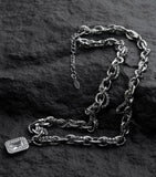 Ceekoo SQUARE PENDANT MULTI-CHAIN NECKLACE