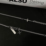 Ceekoo SHURIKEN CROSS CHAIN NECKLACE