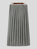 Ceekoo Mens Solid Pleated Loose Skirt