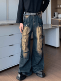 Ceekoo Multi-Pocket Wasteland Workwear Jeans