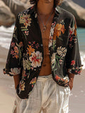 Ceekoo Mens Beach Style Floral Print Shirt