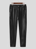 Ceekoo Mens Skinny Stretch Leather Pants