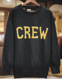 Ceekoo American Retro Workwear CREW Letter Woolen Men's Sweater