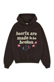 Ceekoo  -   90s Streetwear Broken Hearts Lookbook 3D Letter Foaming Print Hoodies Fashion Retro Trendy Brand Loose Pullover Y2k Sweatshirt Men Clothing