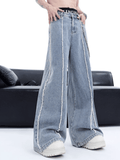 Ceekoo High Street Wide-Leg Pearl Jeans