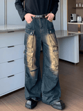 Ceekoo Multi-Pocket Wasteland Workwear Jeans