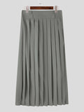 Ceekoo Mens Solid Pleated Loose Skirt