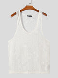 Ceekoo Mens Sexy Textured U-Neck Sleeveless Tank