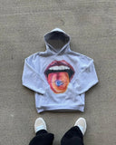 Ceekoo  -  Summer New Fashion Big Lips Printed Oversized Hoodie Men's Y2K Street Hip Hop Harajuku Loose Long Sleeve Pullover Women's