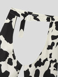 Ceekoo Mens Cow Printed Cutout Pants