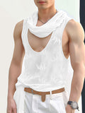 Ceekoo Mens Fashion Lace Dual-Collar U-Neck Tank