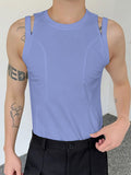 Ceekoo Mens Hollow Out Design Slim Fit Knit Tank