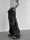 Ceekoo Micro Flare Mopping Jeans