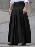 Ceekoo Mens Pleated Loose Long Skirts