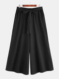 Ceekoo Mens Plain Solid Color Loose Baggy Wide Leg Pants