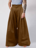 Ceekoo Mens Pleated High Waisted Wide-leg Pants