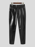 Ceekoo Mens Sexy Skinny PU Leather Pants