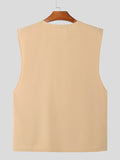 Ceekoo Mens Casual Draped Round Neck Tank