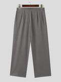 Ceekoo Mens Solid Color Loose Fit Wide Leg Pants