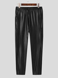 Ceekoo Mens Skinny Stretch Leather Pants