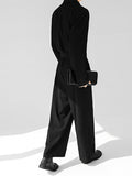 Ceekoo Mens Solid Lapel Belted Blazer Jumpsuit