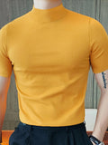 Ceekoo Solid Short Sleeve Half Collar T-shirt