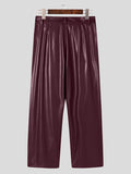 Ceekoo Mens Patent Leather High Waist Pants