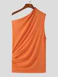 Ceekoo Mens Stylish Deconstructed Solid Color Sleeveless Tank